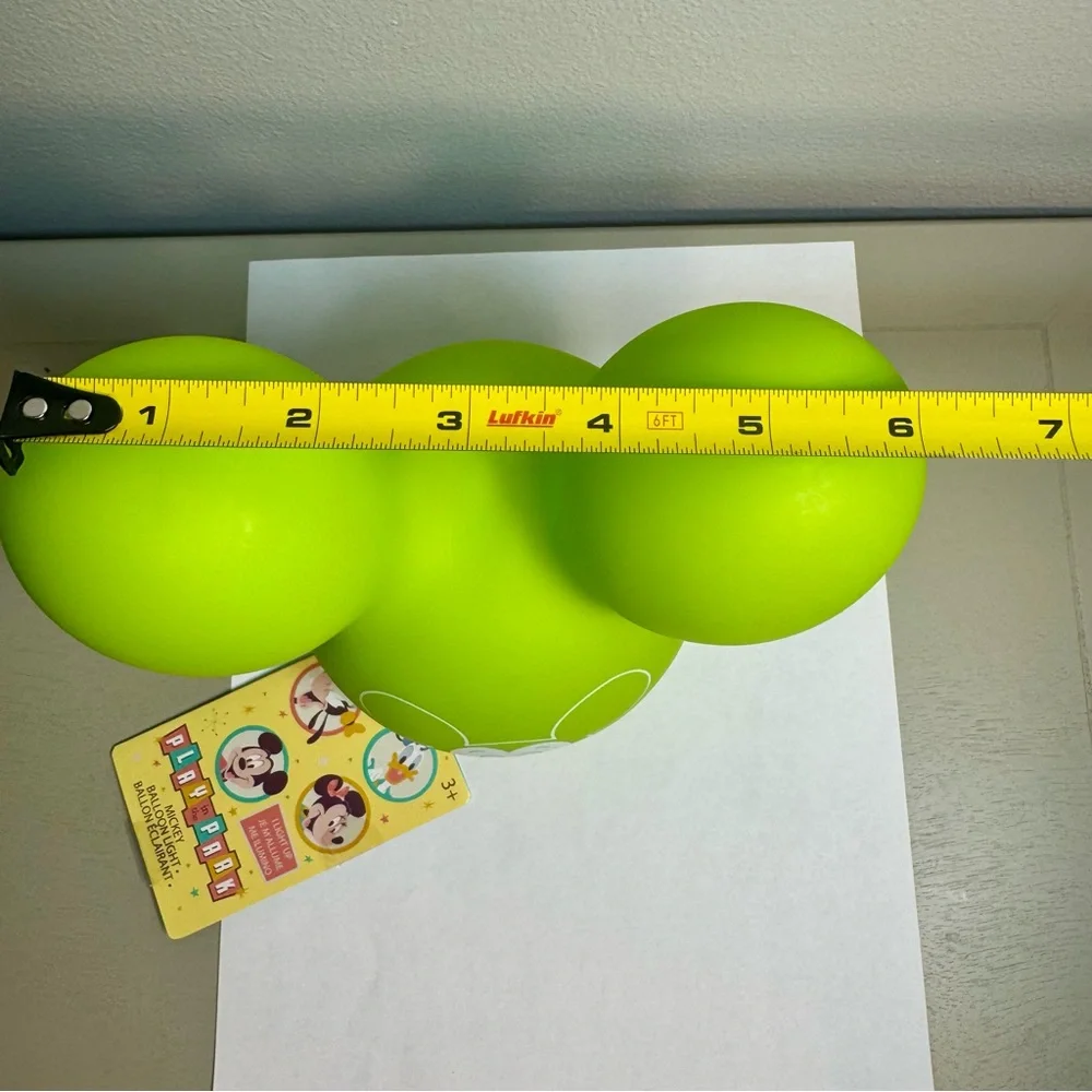 NWT. Disney Play In The Parks Mickey Balloon Light Up Blow Mold Night Light.